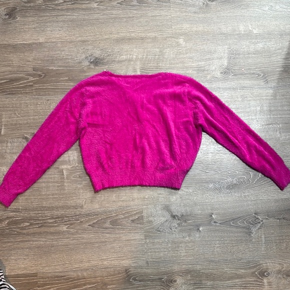 SASA Fashion Women's Fuchsia Sweater with Pearl Accents - Picture 4 of 6